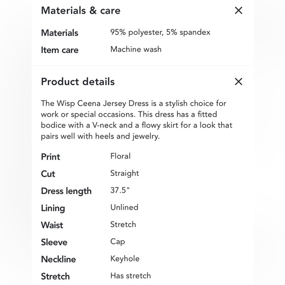 Wisp dress size 8 - Picture 6 of 6